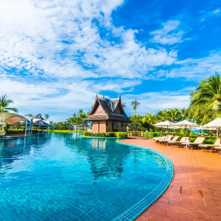 large-pool-with-umbrellas-hammocks